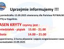 Pływalnia kryta staruje 15.09. 