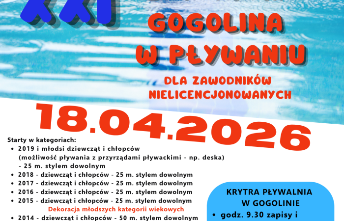 XXI GRAND PRIX Gogolina w pływaniu